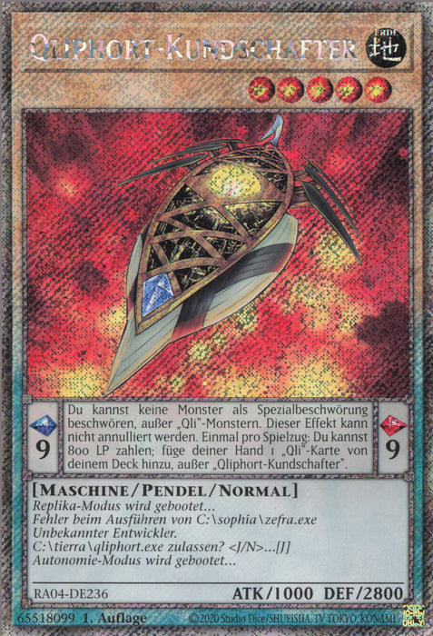 Qliphort-Kundschafter (V.1) RA04-DE236 Platinum Secret Rare Deutsch