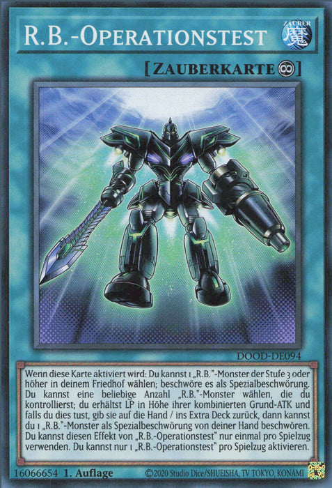 R.B.-Operationstest DOOD-DE094 Super Rare Deutsch