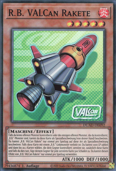 R.B. VALCan Rakete DUAD-DE092 Super Rare Deutsch