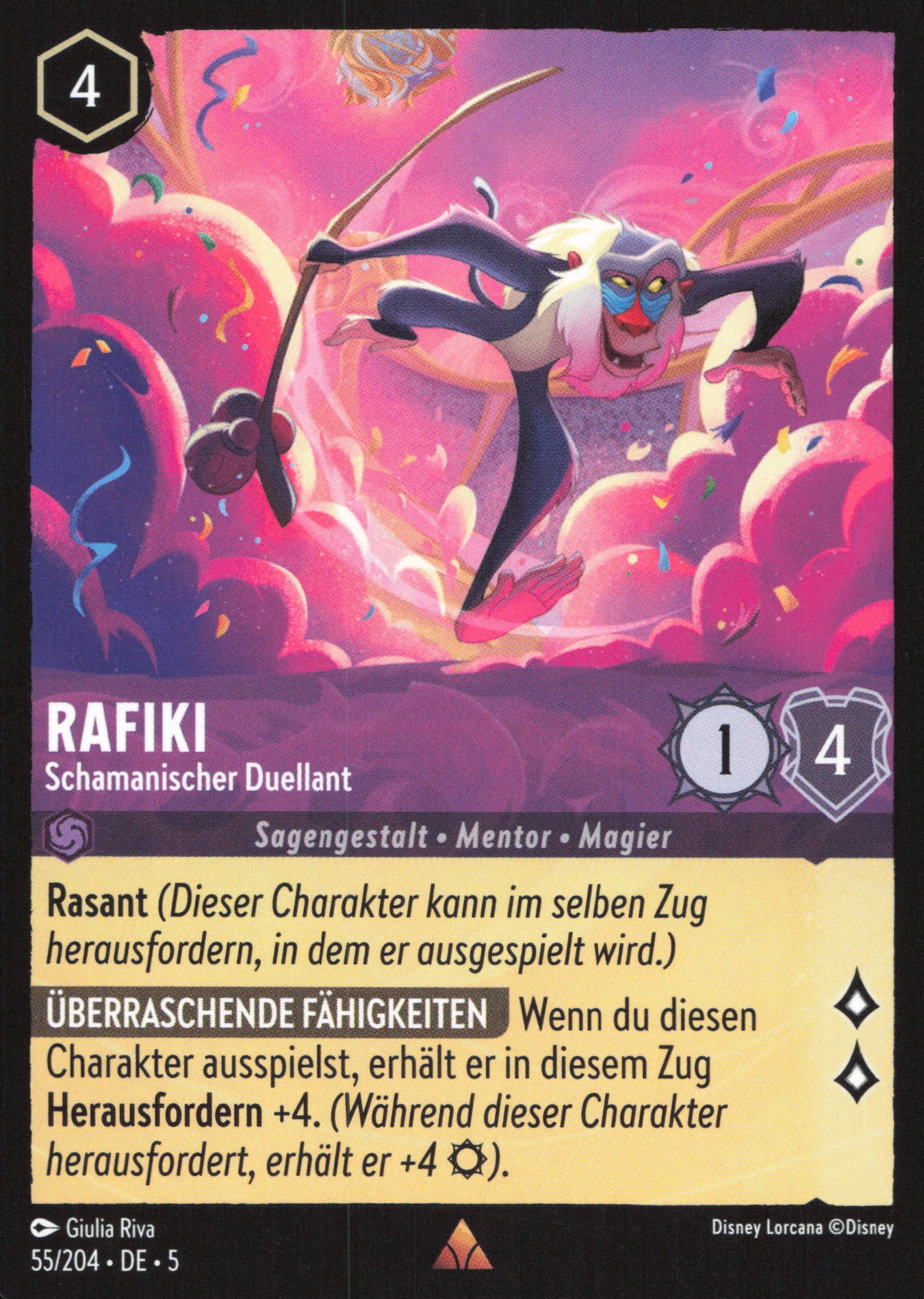 Alle Rafiki Charakterkarten in Disney Lorcana