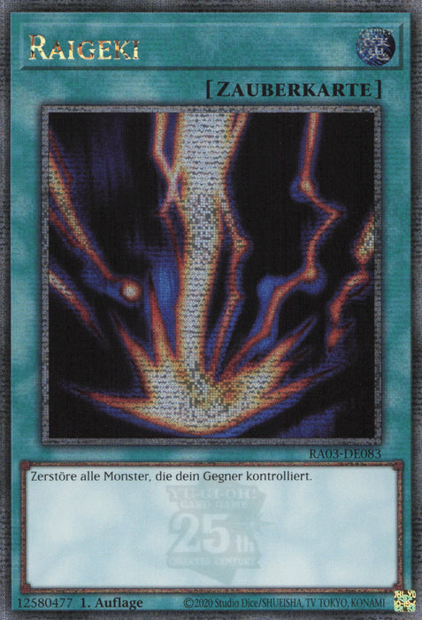 Raigeki (V.2) RA03-DE083 Quarter Century Secret Rare Deutsch