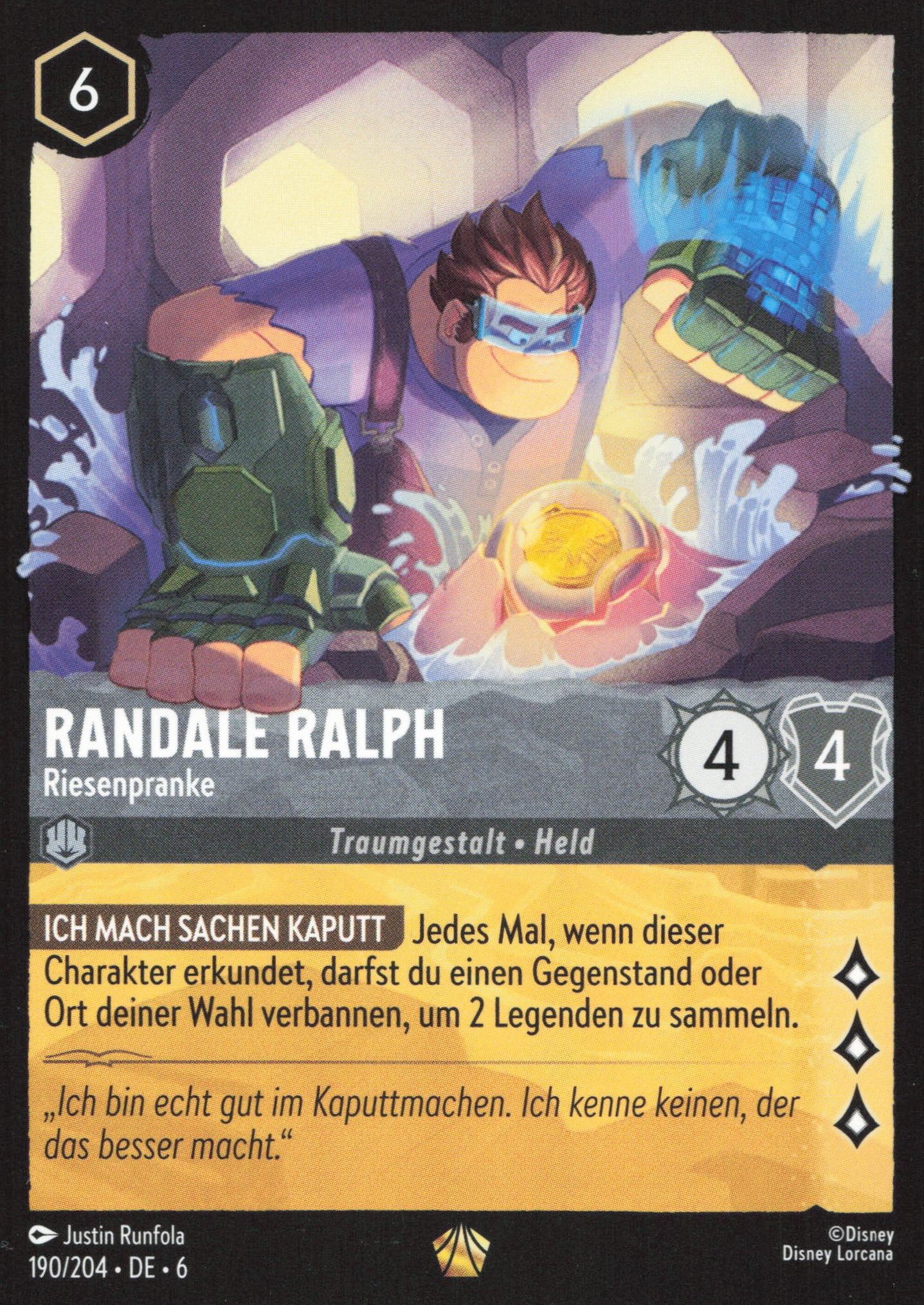 Lorcana Randale Ralph - Riesenpranke (V.1) 6AZS-190 Legendary Deutsch ...