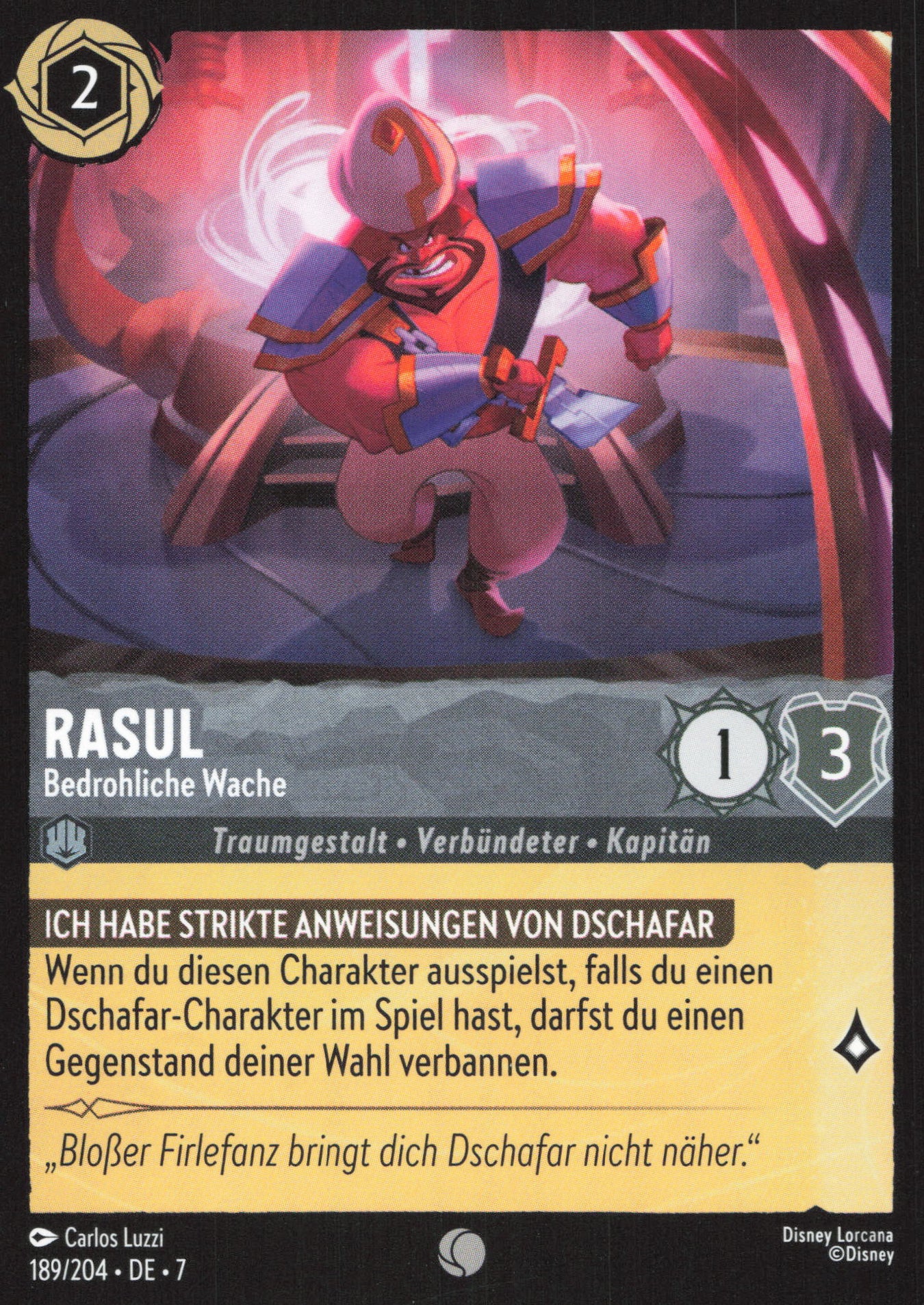 Alle Rasul Charakterkarten in Disney Lorcana