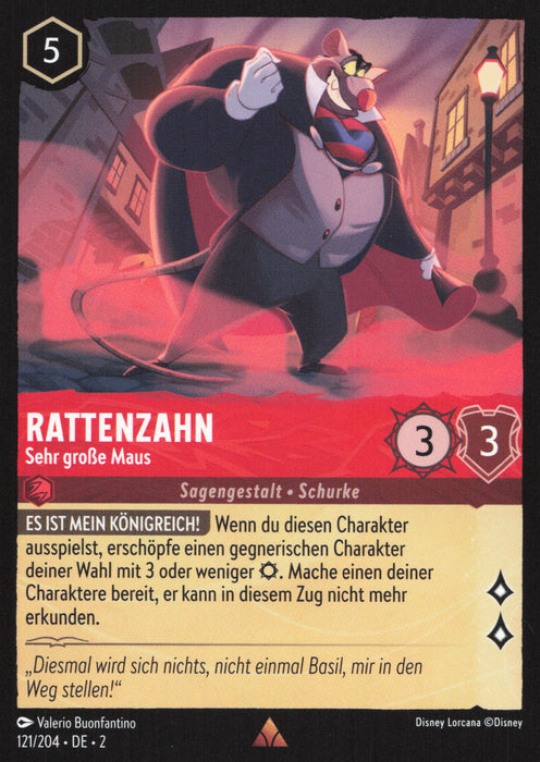 Rattenzahn - Sehr große Maus 2ROF-121 Rare Deutsch