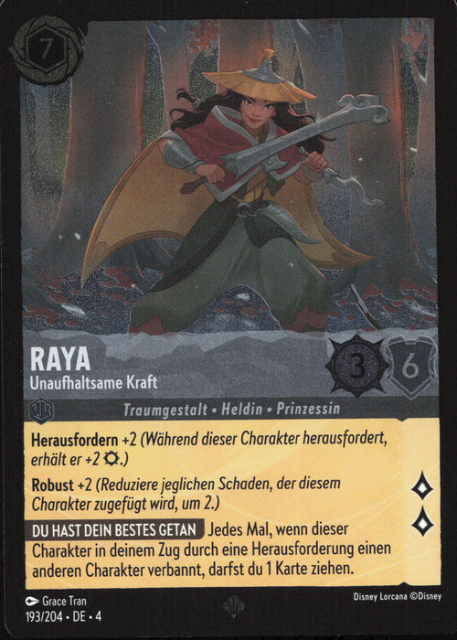 Raya - Unaufhaltsame Kraft 4URS-193 Super Rare Deutsch