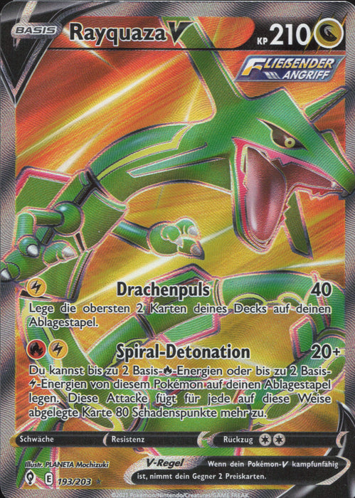 Rayquaza V EVS-193 Ultra Rare Deutsch