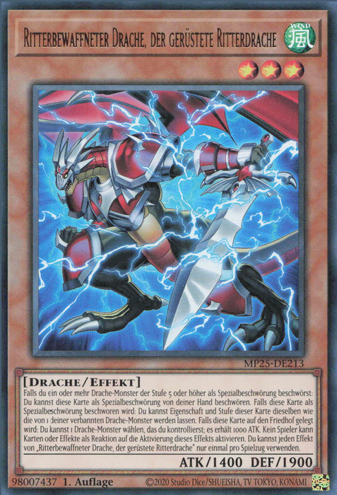 Ritterbewaffneter Drache, der gerüstete Ritterdrache MP25-DE213 Ultra Rare Deutsch