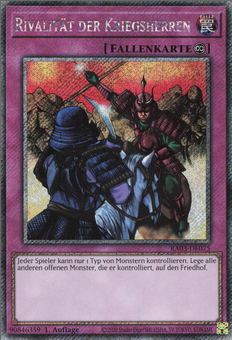 Rivalität der Kriegsherren (V.4) RA03-DE075 Platinum Secret Rare Deutsch