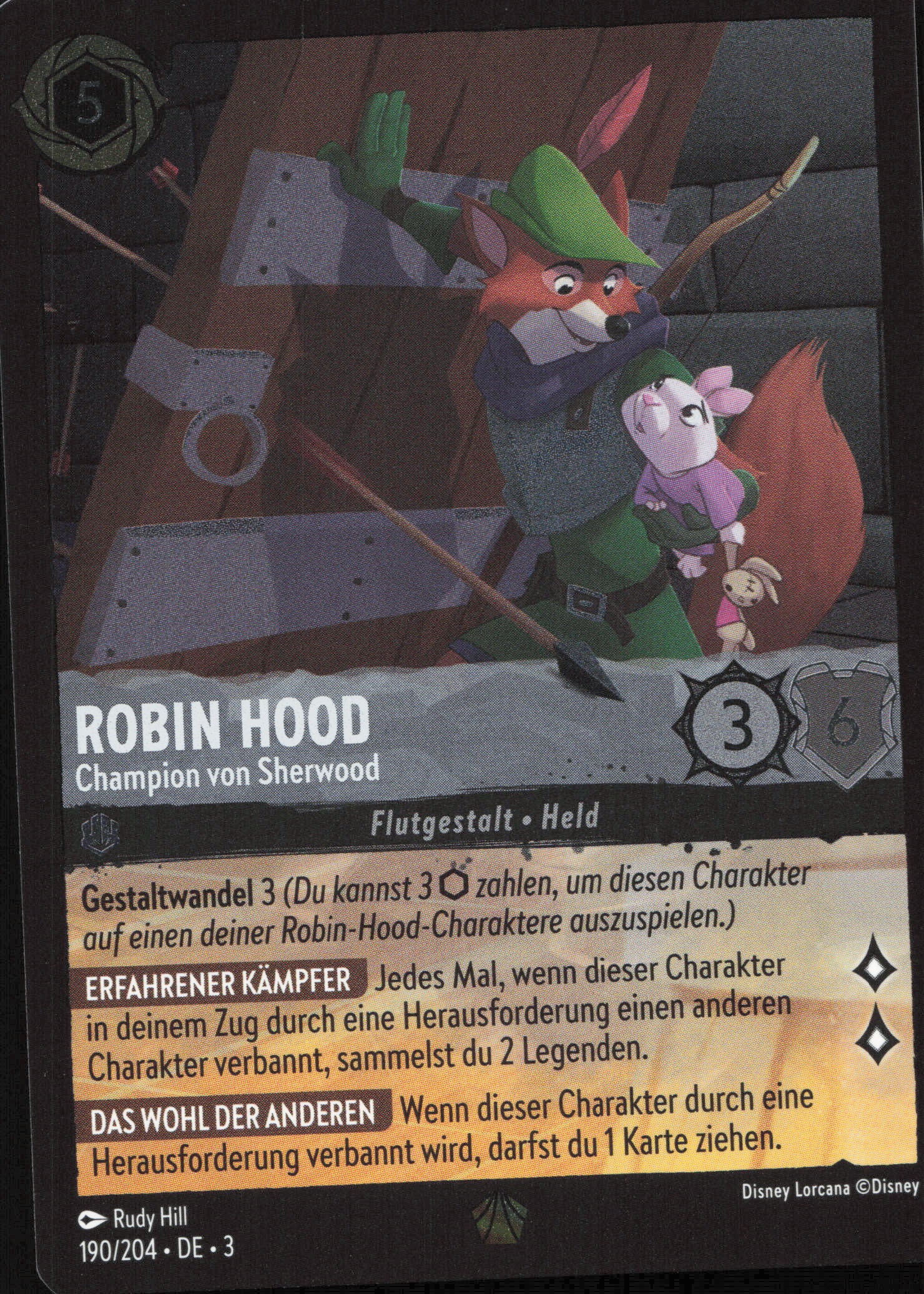 Lorcana Robin Hood - Champion von Sherwood (V.1) 3INK-190 Legendary ...