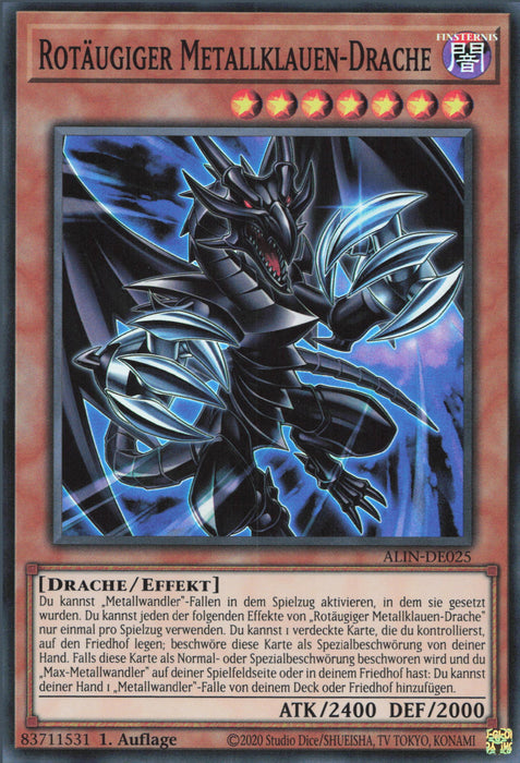 Rotäugiger Metallklauen-Drache ALIN-DE025 Super Rare Deutsch