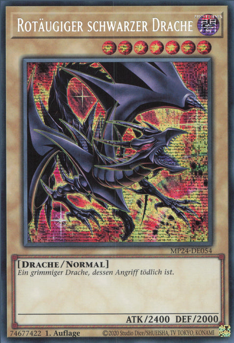 Rotäugiger schwarzer Drache MP24-DE054 Secret Rare Deutsch