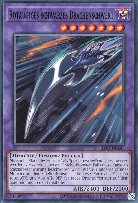Rotäugiges schwarzes Drachenschwert LEDD-DEA43 Common Deutsch