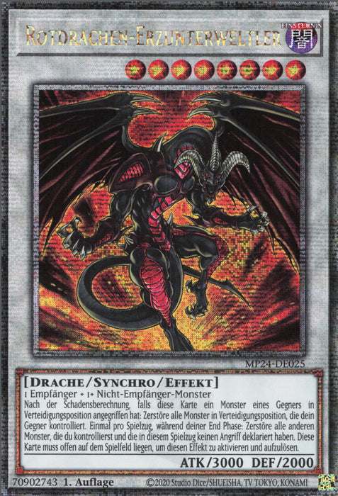 Rotdrachen-Erzunterweltler MP24-DE025 Quarter Century Secret Rare Deutsch