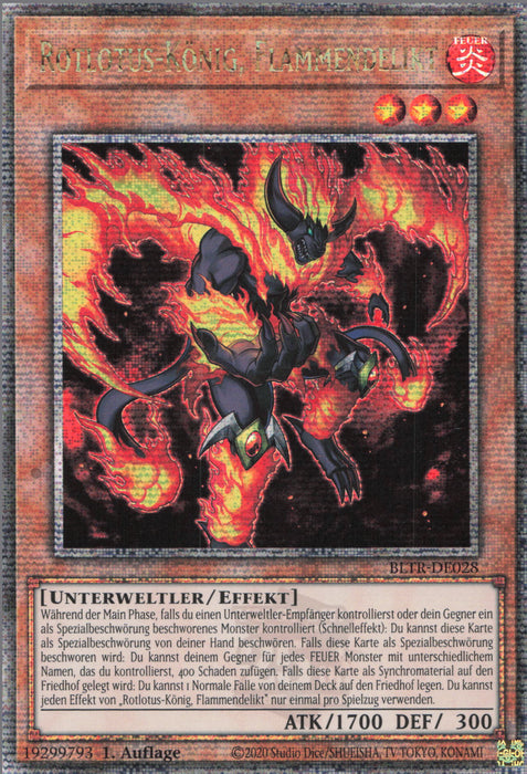 Rotlotus-König, Flammendelikt (V.2) BLTR-DE028 Quarter Century Secret Rare Deutsch