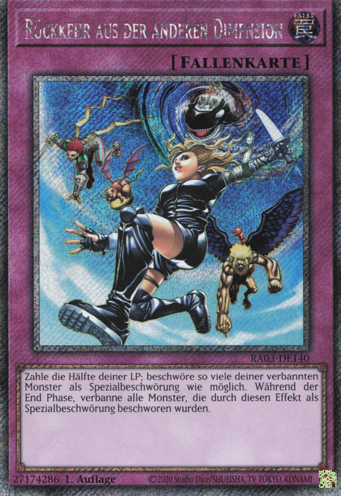Rückkehr aus der anderen Dimension (V.1) RA03-DE140 Platinum Secret Rare Deutsch