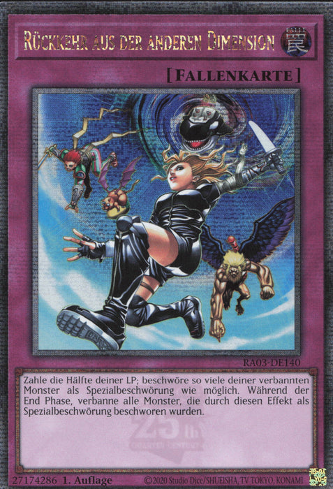 Rückkehr aus der anderen Dimension (V.2) RA03-DE140 Quarter Century Secret Rare Deutsch