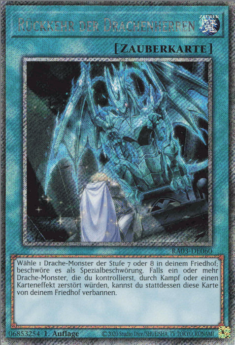 Rückkehr der Drachenherren (V.4) RA03-DE060 Platinum Secret Rare Deutsch