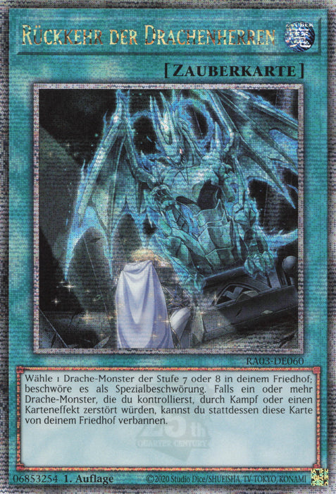 Rückkehr der Drachenherren (V.5) RA03-DE060 Quarter Century Secret Rare Deutsch