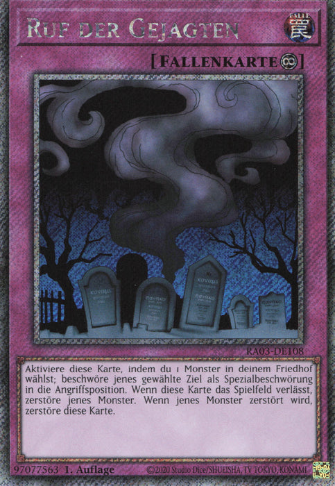 Ruf der Gejagten (V.1) RA03-DE108 Platinum Secret Rare Deutsch