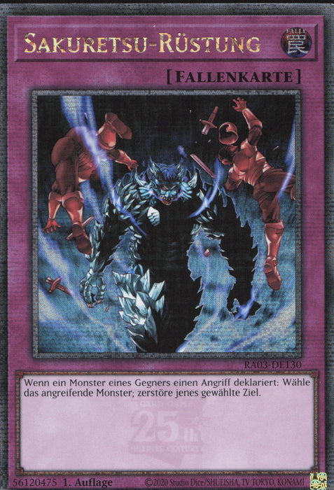 Sakuretsu-Rüstung (V.2) RA03-DE130 Quarter Century Secret Rare Deutsch