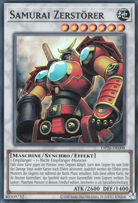 Samurai Zerstörer OP26-DE008 Super Rare Deutsch