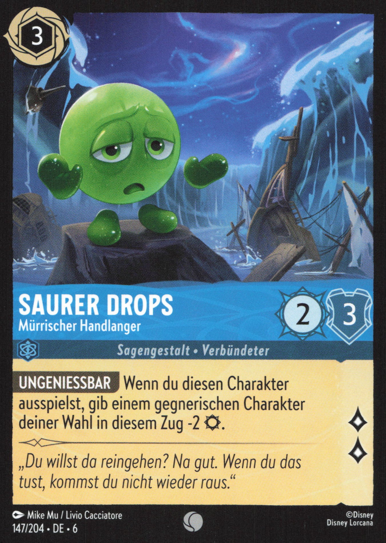 Alle Saurer Drops Charakterkarten in Disney Lorcana