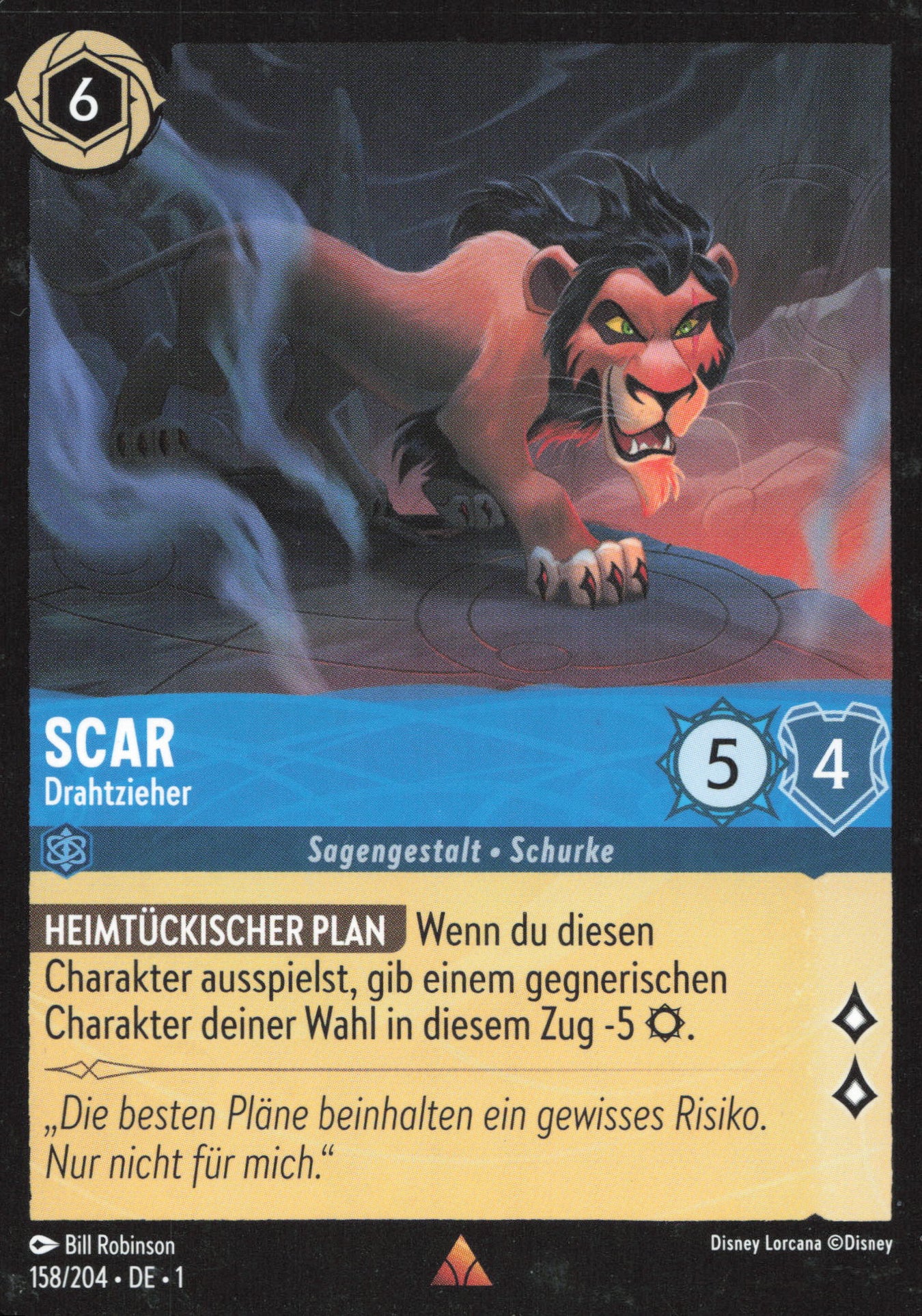 Alle Scar Charakterkarten in Disney Lorcana