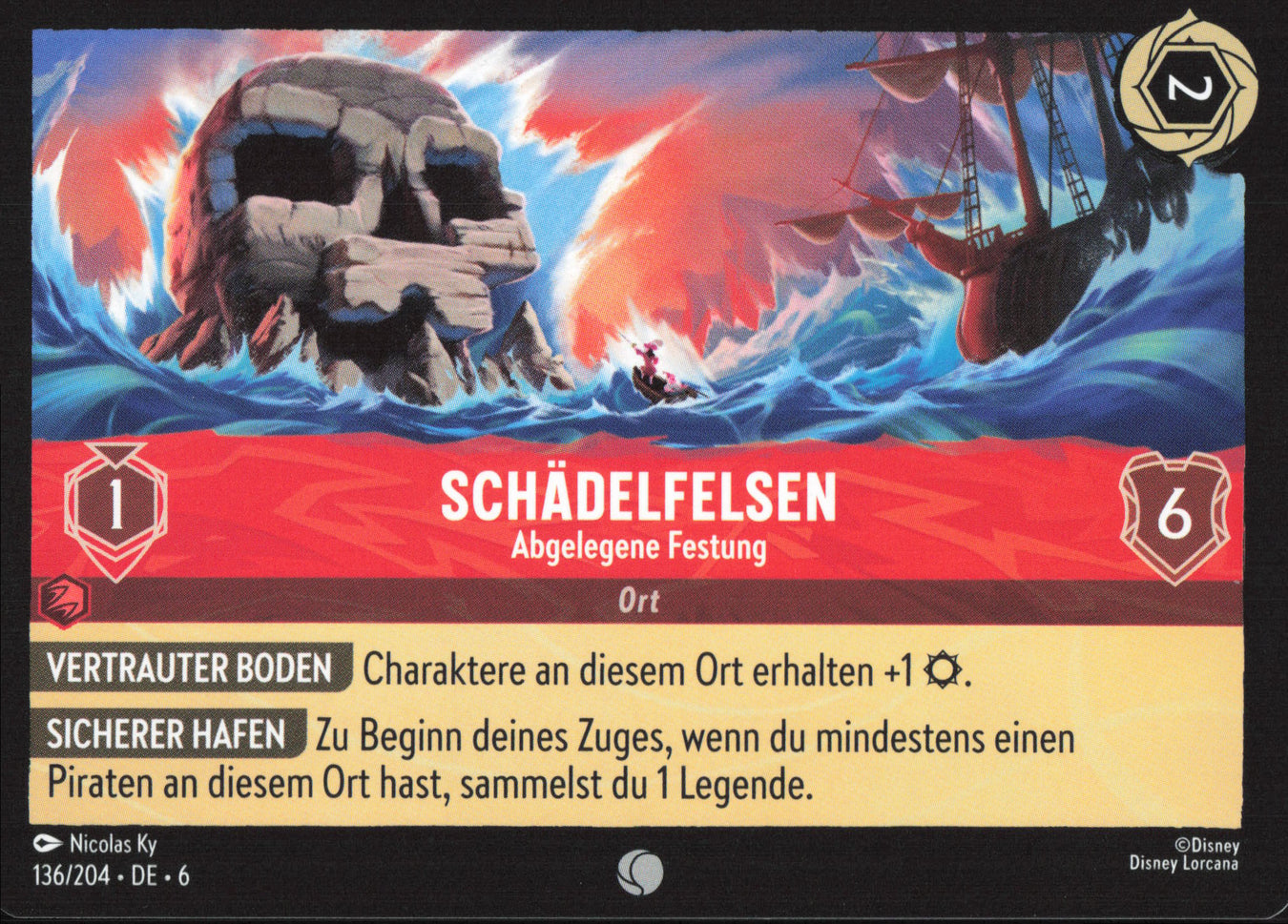 Alle Schädelfelsen Charakterkarten in Disney Lorcana