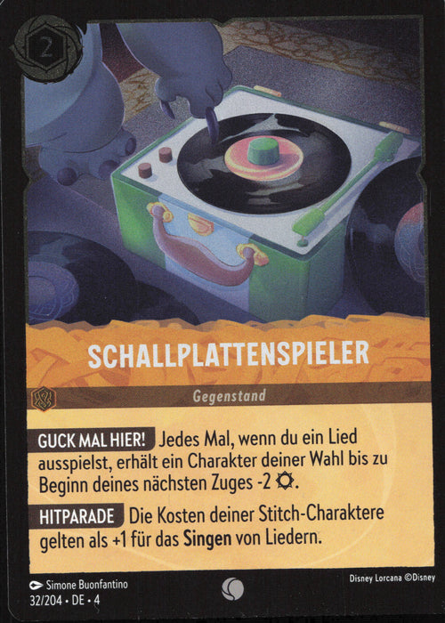 Schallplattenspieler 4URS-032 Common Deutsch