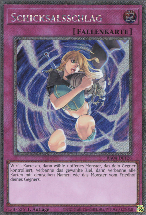 Schicksalsschlag (V.1) RA04-DE128 Platinum Secret Rare Deutsch