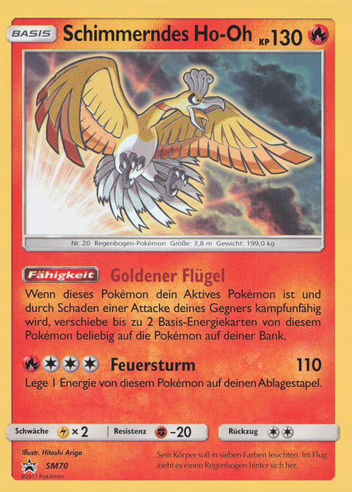 Schimmerndes Ho-Oh SM-70 Promo Deutsch