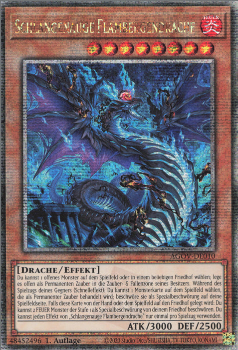 Schlangenauge Flambergendrache (V.2) AGOV-DE010 Quarter Century Secret Rare