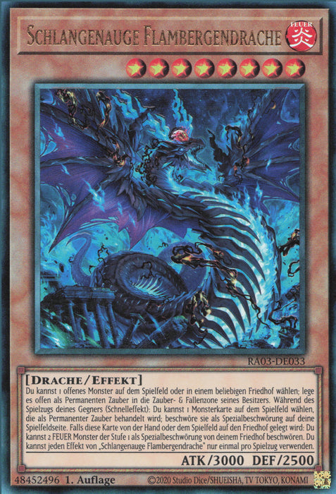 Schlangenauge Flambergendrache (V.6) RA03-DE033 Ultimate Rare Deutsch