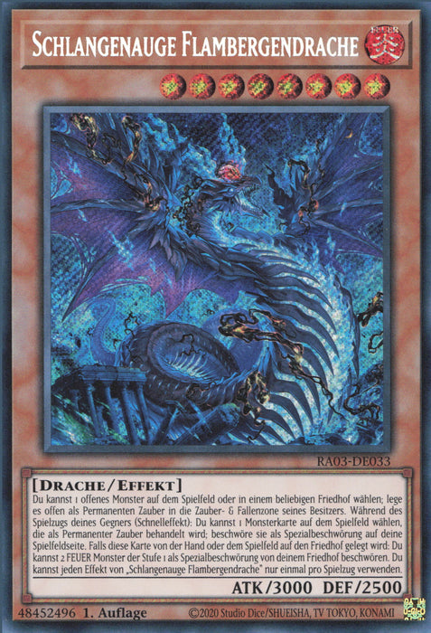 Schlangenauge Flambergendrache (V.3) RA03-DE033 Secret Rare Deutsch