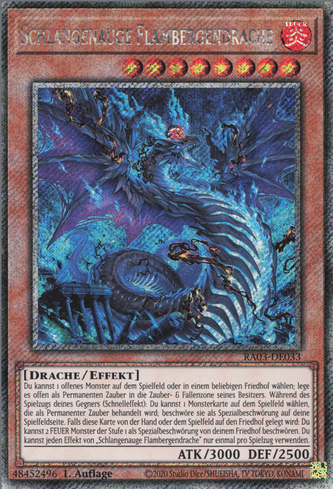 Schlangenauge Flambergendrache (V.4) RA03-DE033 Platinum Secret Rare Deutsch