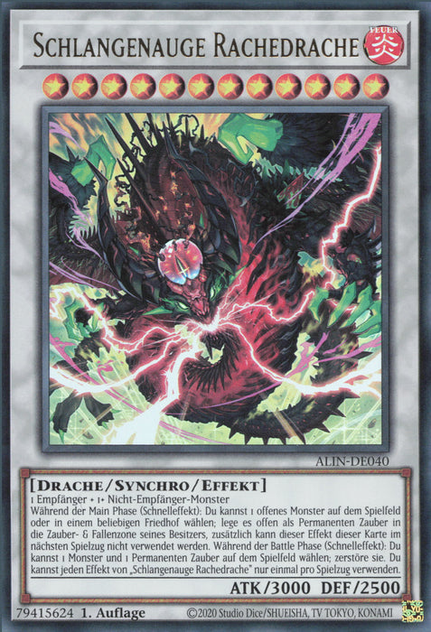 Schlangenauge Rachedrache (V.1) ALIN-DE040 Ultra Rare Deutsch