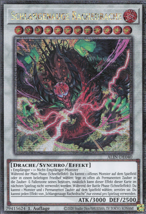 Schlangenauge Rachedrache (V.2) ALIN-DE040 Quarter Century Secret Rare Deutsch