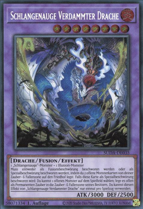 Schlangenauge Verdammter Drache (V.1) SUDA-DE035 Secret Rare Deutsch