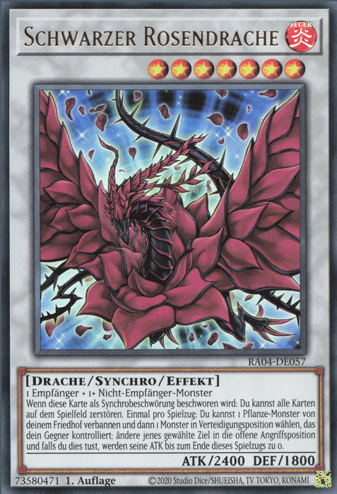 Schwarzer Rosendrache (V.2) RA04-DE057 Ultra Rare Deutsch