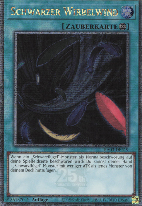 Schwarzer Wirbelwind (V.2) RA03-DE219 Quarter Century Secret Rare Deutsch