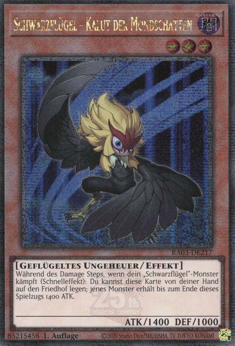 Schwarzflügel - Kalut der Mondschatten (V.2) RA03-DE217 Quarter Century Secret Rare Deutsch