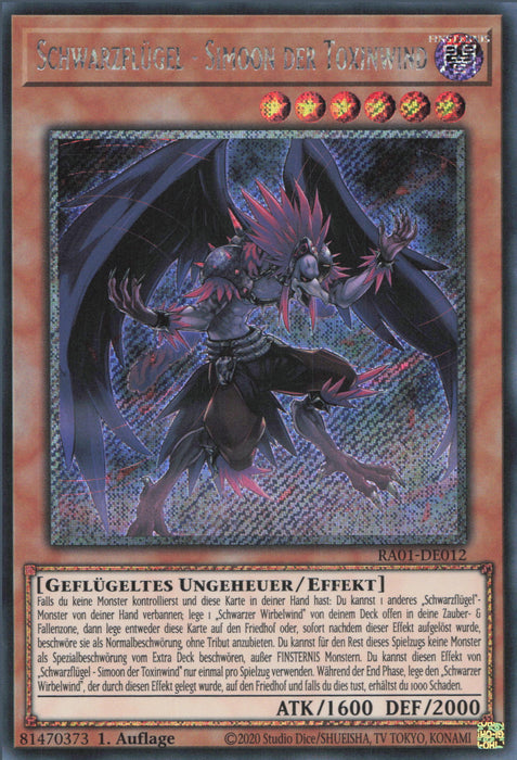 Schwarzflügel - Simoon der Toxinwind (V.4) RA01-DE012 Platinum Secret Rare