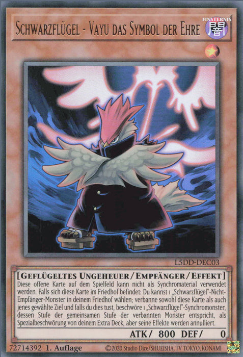 Schwarzflügel - Vayu das Symbol der Ehre L5DD-DEC03 Ultra Rare Deutsch