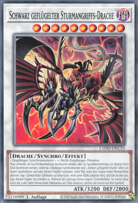 Schwarz geflügelter Sturmangriffs-Drache L5DD-DEC33 Common Deutsch