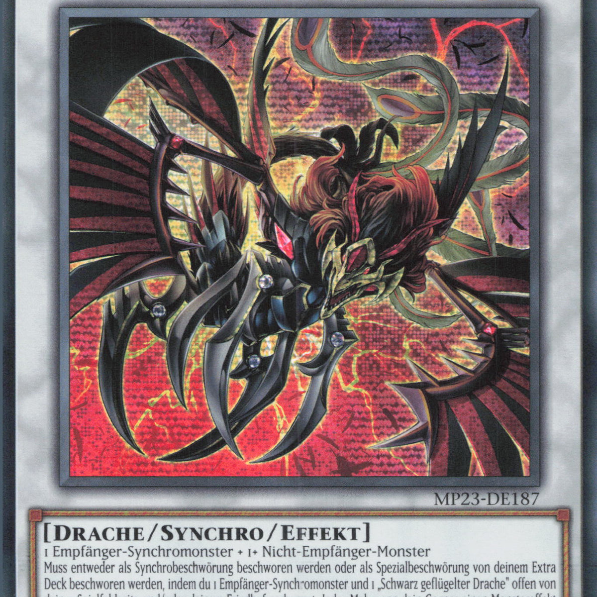 Yugioh Schwarz geflügelter Sturmangriffs-Drache MP23-DE187 Secret 