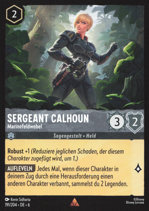 Sergeant Calhoun - Marinefeldwebel 6AZS-191 Rare Deutsch