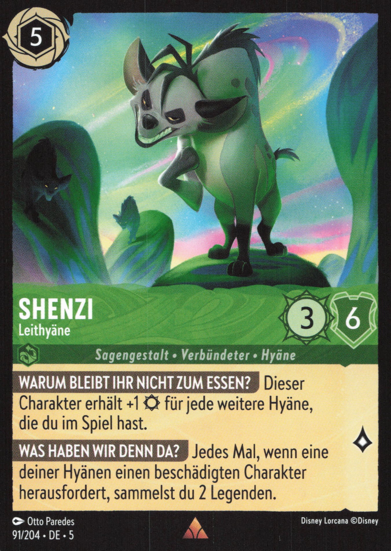 Alle Shenzi Charakterkarten in Disney Lorcana