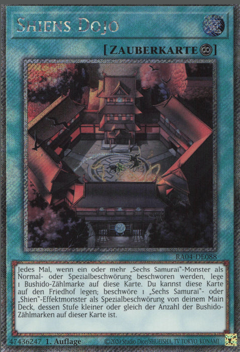 Shiens Dojo (V.4) RA04-DE088 Platinum Secret Rare Deutsch