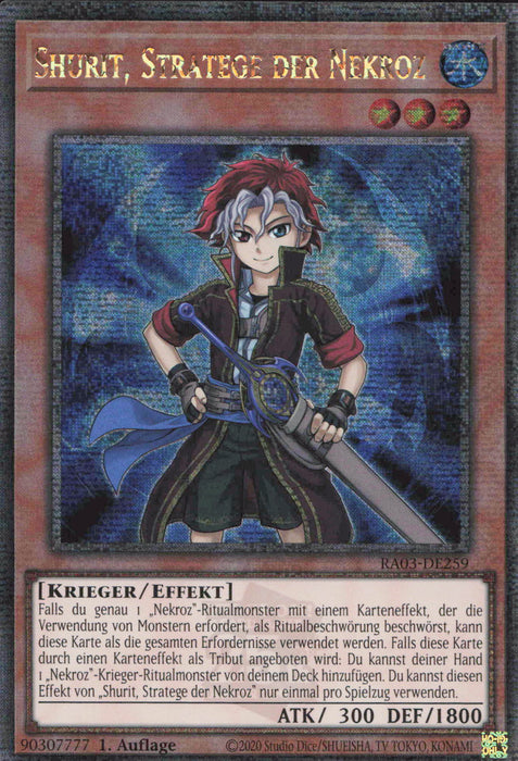 Shurit, Stratege der Nekroz (V.2) RA03-DE259 Quarter Century Secret Rare Deutsch