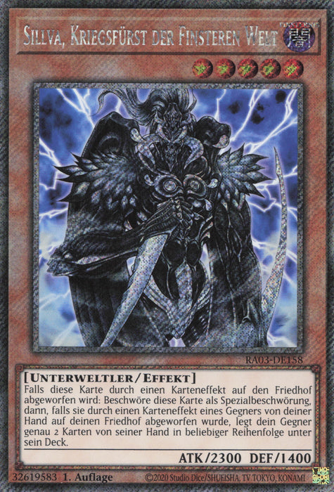 Sillva, Kriegsfürst der Finsteren Welt (V.1) RA03-DE158 Platinum Secret Rare Deutsch